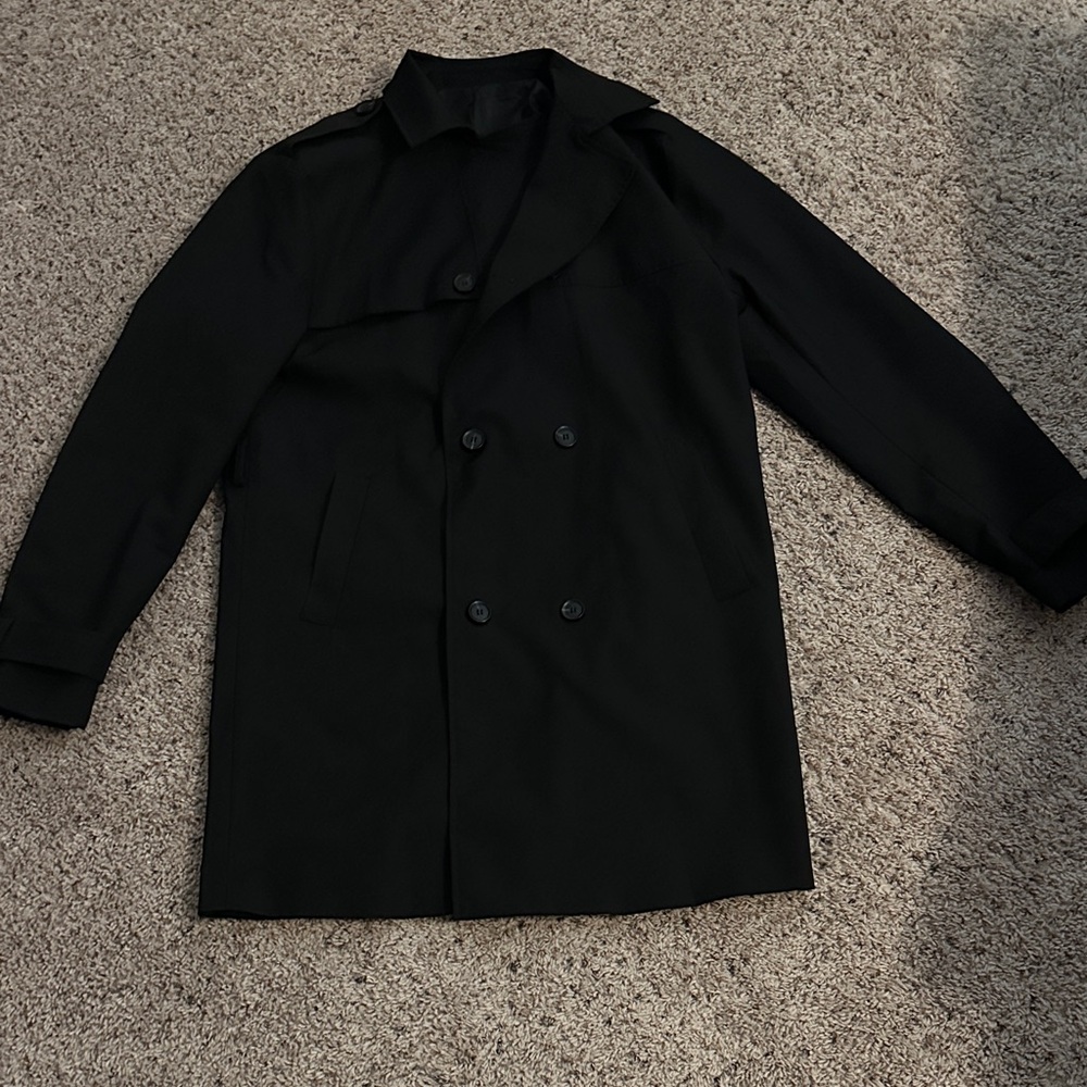 Men's Classic Black Raincoat